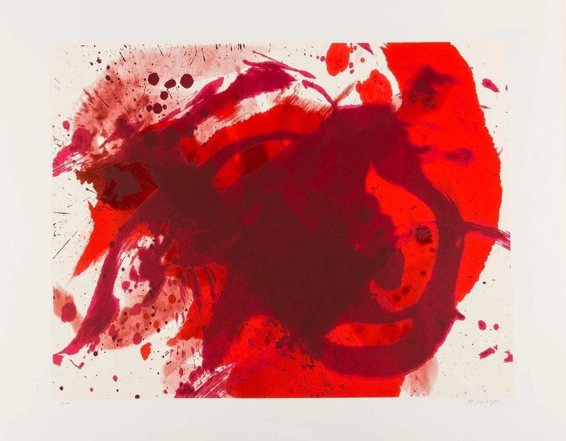 Passionate Winner by artist Kazuo Shiraga
screenprint in colors