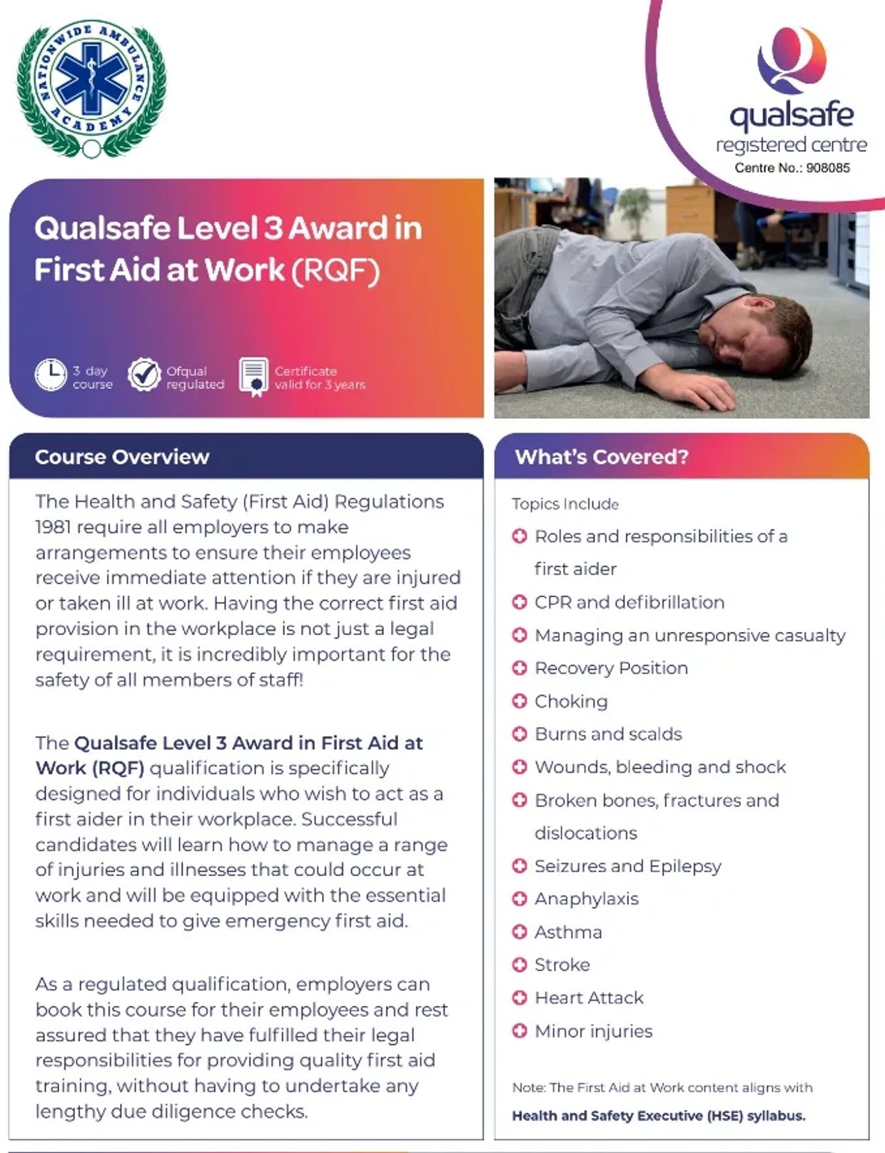 First Aid at Work Colwyn Bay