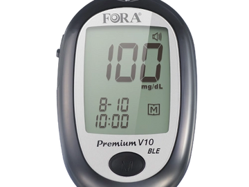 The Fora V10 Glucose monitoring device for remote patient monitoring. 