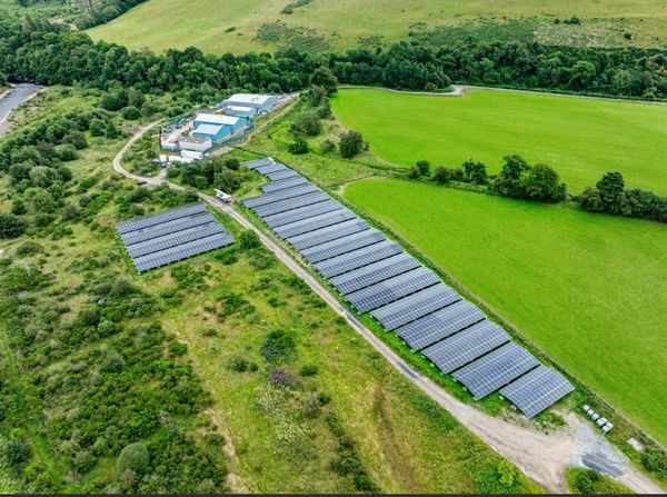 Drone Shot of a Solar Farm