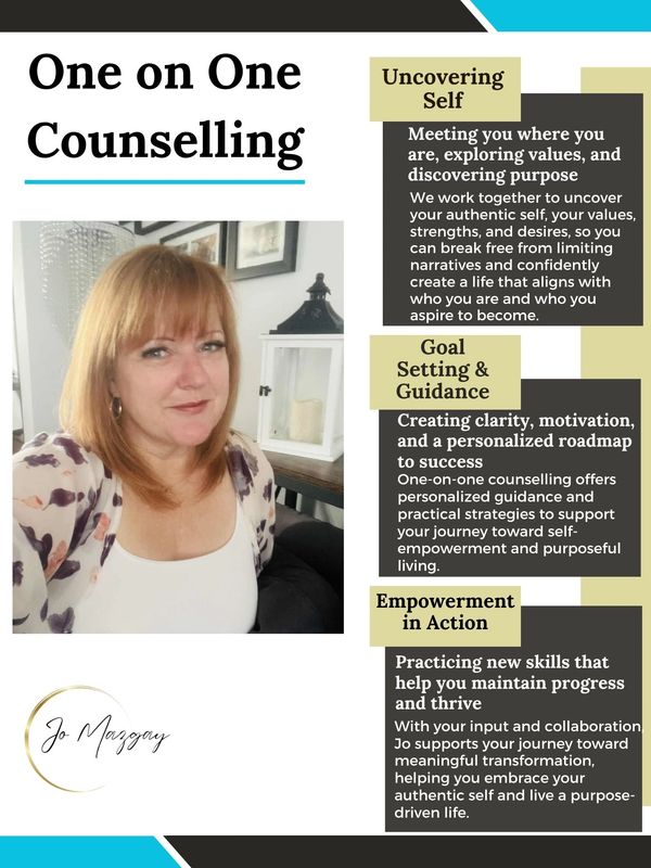 One-on-one counselling to help uncover self, set goals, and empower personal growth.