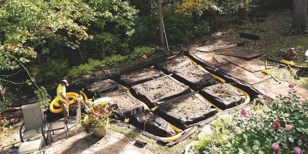 Complete yard drainage solutions. Dry up your yard and protect your house