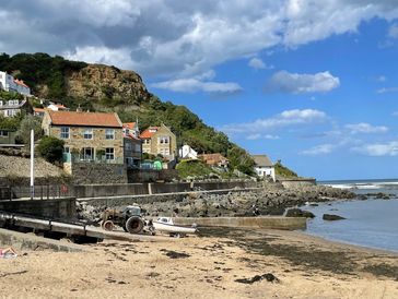 View of the beach at Runswick Bay.