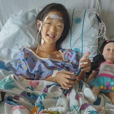 Medically fragile girl in hospital