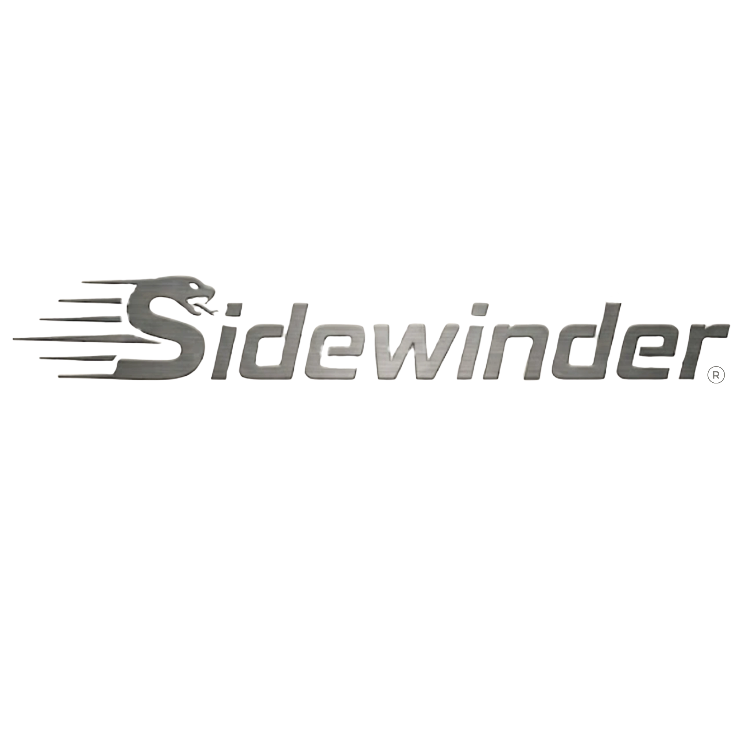 Logo with the word 'Sidewinder' in stylized font.