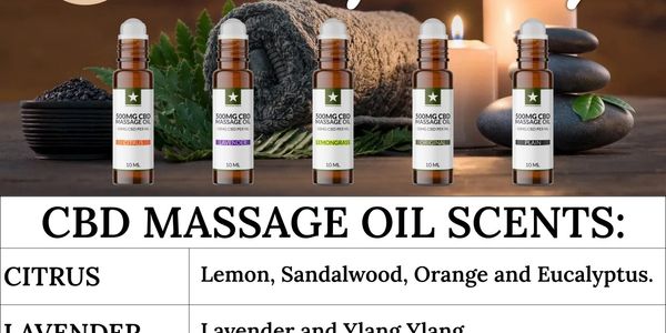 CBD Massage Oils are a combination of CBD and elegant scents.