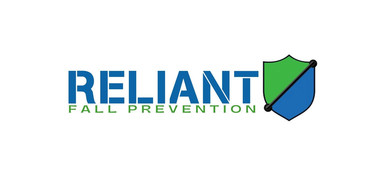Logo for Reliant Fall Prevention with a shield symbol.