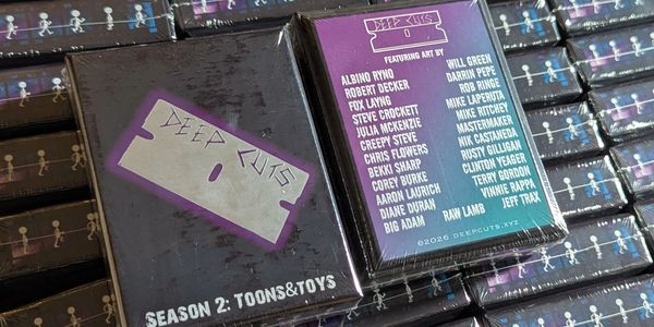 Close-up of Deep Cuts Season 2 trading cards   
