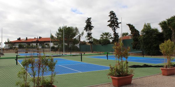 A pickleball court