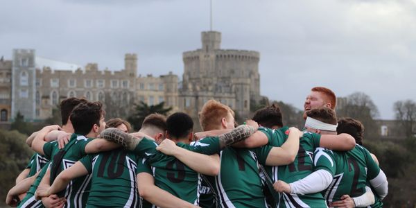 Rugby team celebrating
