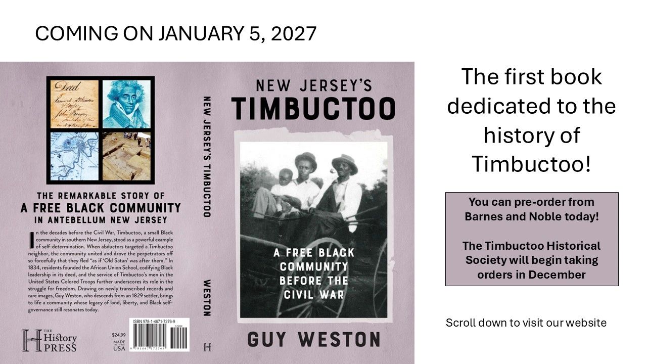 Timbuctoo, New Jersey history book