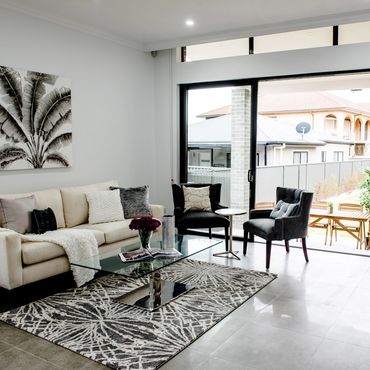 Open area leading to alfresco exterior backyard