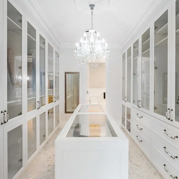 Custom-designed luxury home walk-in wardrobe