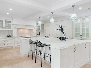 Open-plan interior layout designed for functional family living kitchen