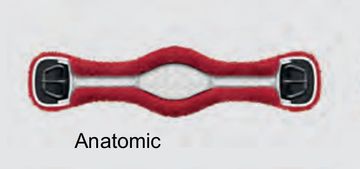 Red anatomic dental impression tray.