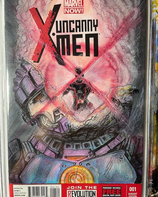 The Uncanny X-Men #1 (2019) Custom comic  art cover. Mixed Media.