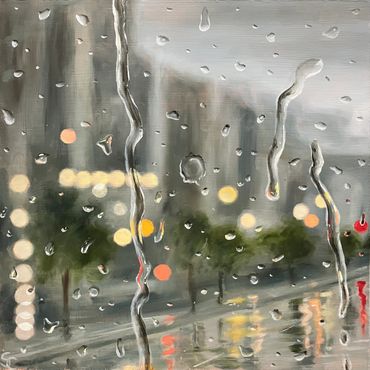 Rainy City Lights Left
8"x8"
OIl on Panel