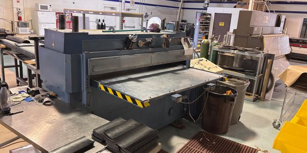 Press used for die cutting aerospace gaskets