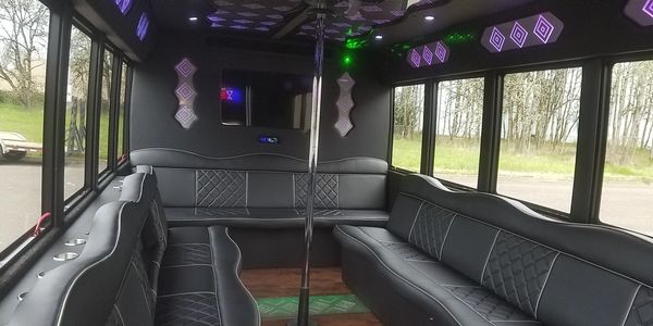 Eugene Party Bus interior