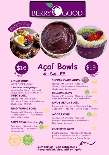 Small | Regular Acai Bowls 