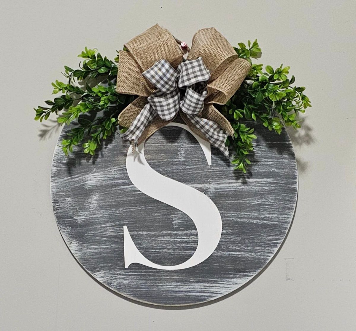 15 inch Initial Door Sign
