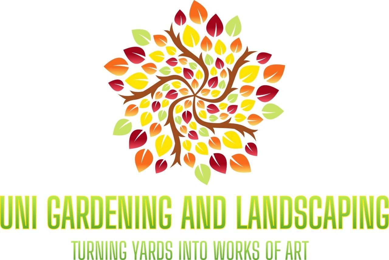 Colorful leaf logo for gardening and landscaping services.