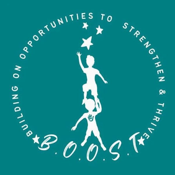 Logo showing two children reaching for stars with the text B.O.O.S.T.