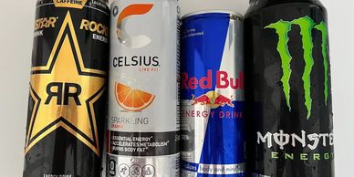 Rockstar, Celsius, Red Bull, and monster used for our vending services