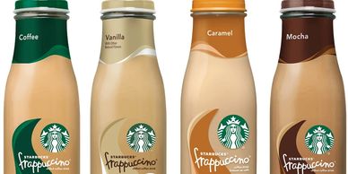 Starbucks Frappuccino drinks offered by our vending services
