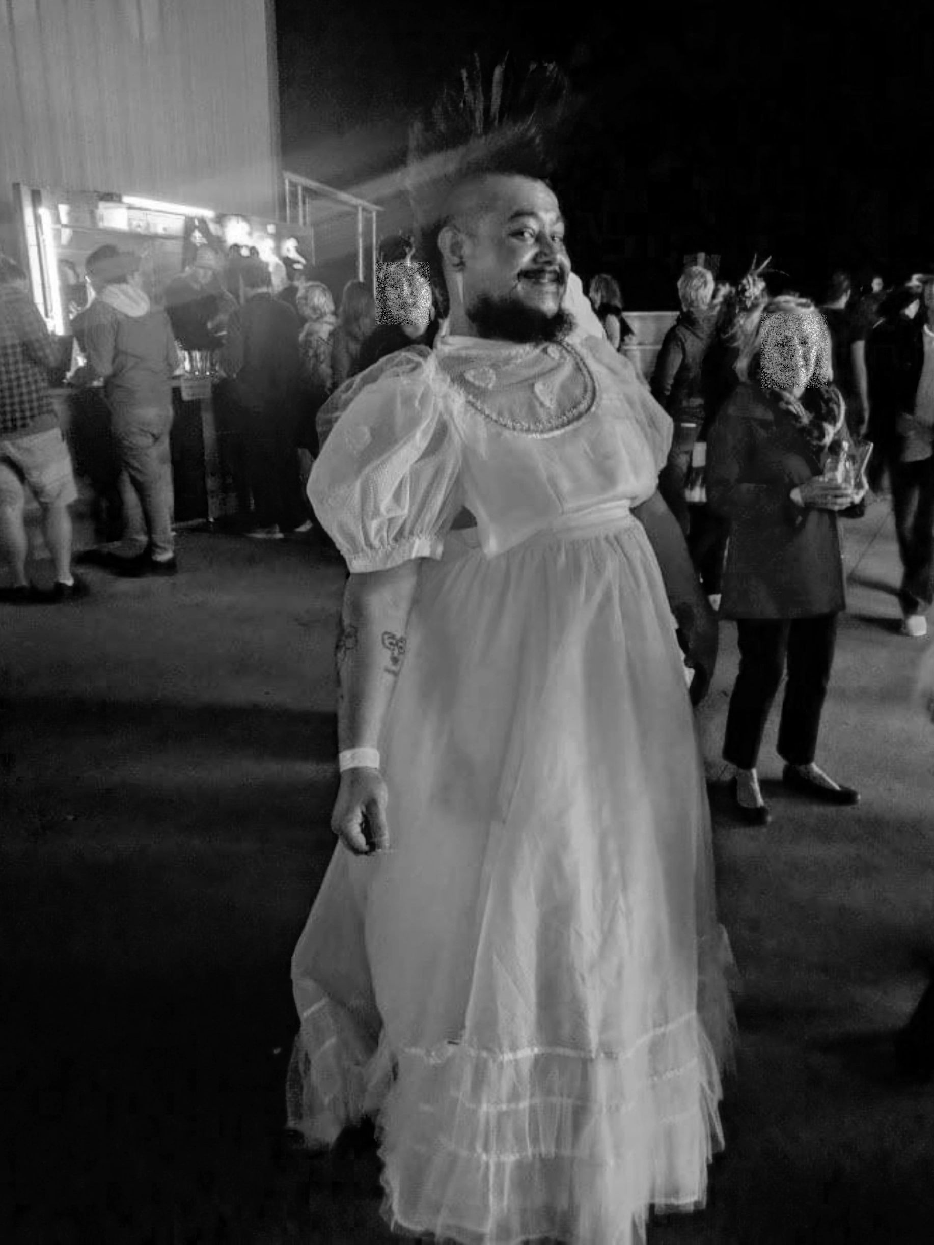 Surreal Sea 2017 - Austin TX 
ION ART Event.  Me in a wedding dress and a mohawk.