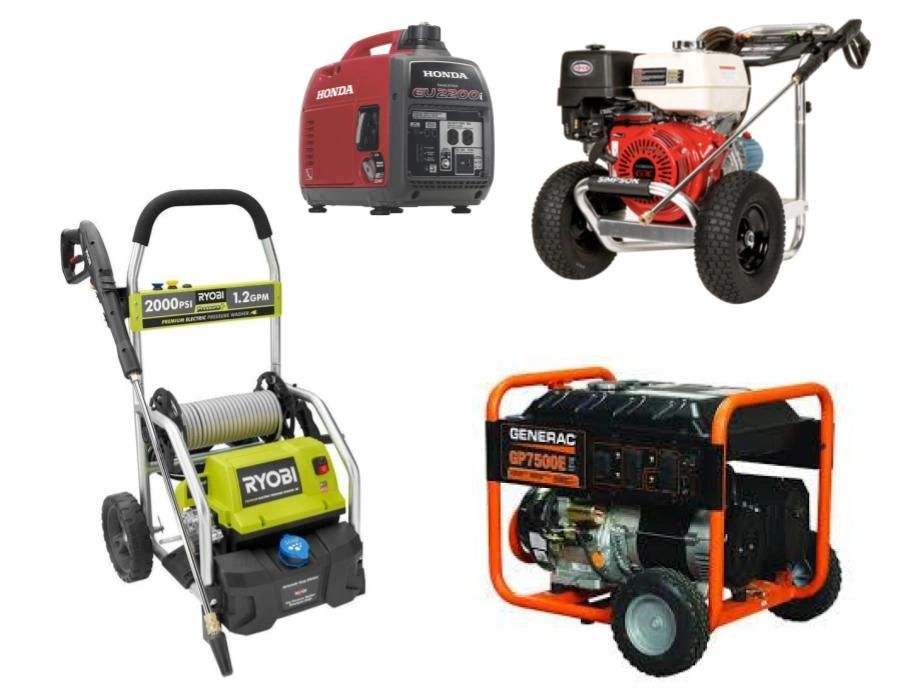We work on a variety of generators and power washers.