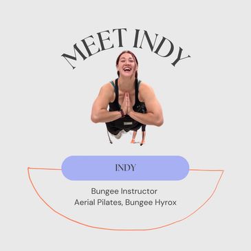 Portrait of Indy, a bungee instructor and aerial Pilates expert.