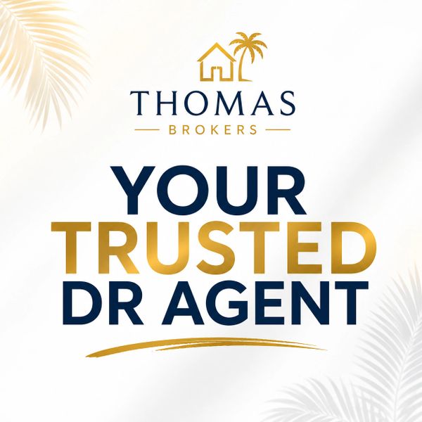 Logo of Thomas Brokers with the tagline 'Your Trusted DR Agent'.
