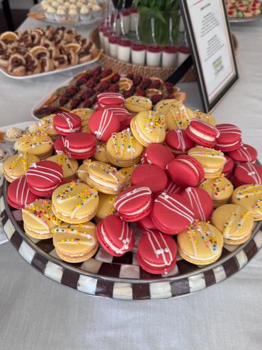 Lemon Kiss & Rhubarb Cream Macarons
