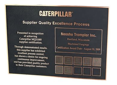 Caterpillar Supplier Quality Excellence Process Award