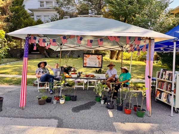 Our Oak Lane Day booth and plant sale