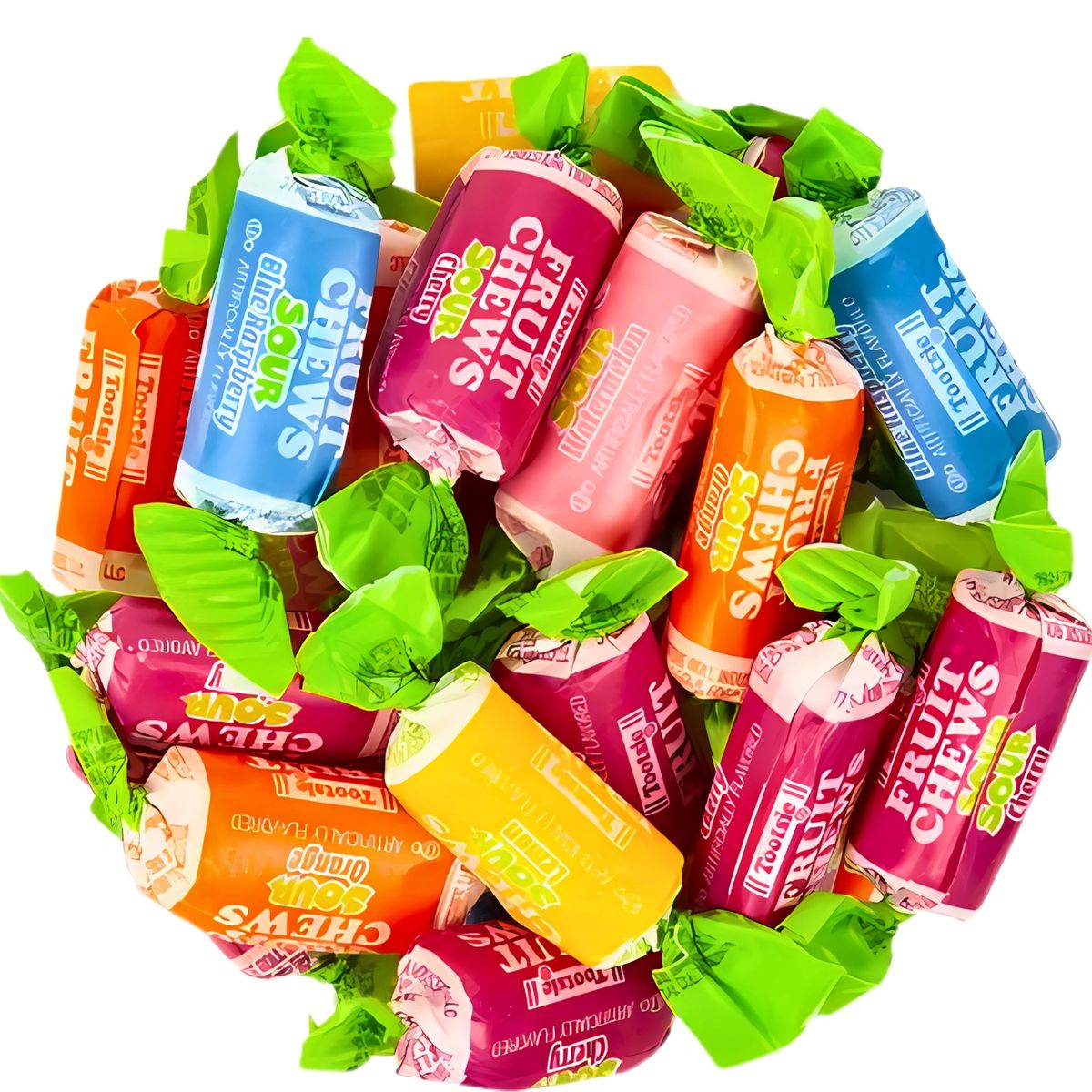 Sour Tootsie Roll Fruit Chews Assorted Flavors 2 lb Bag - Picture 4 of 4