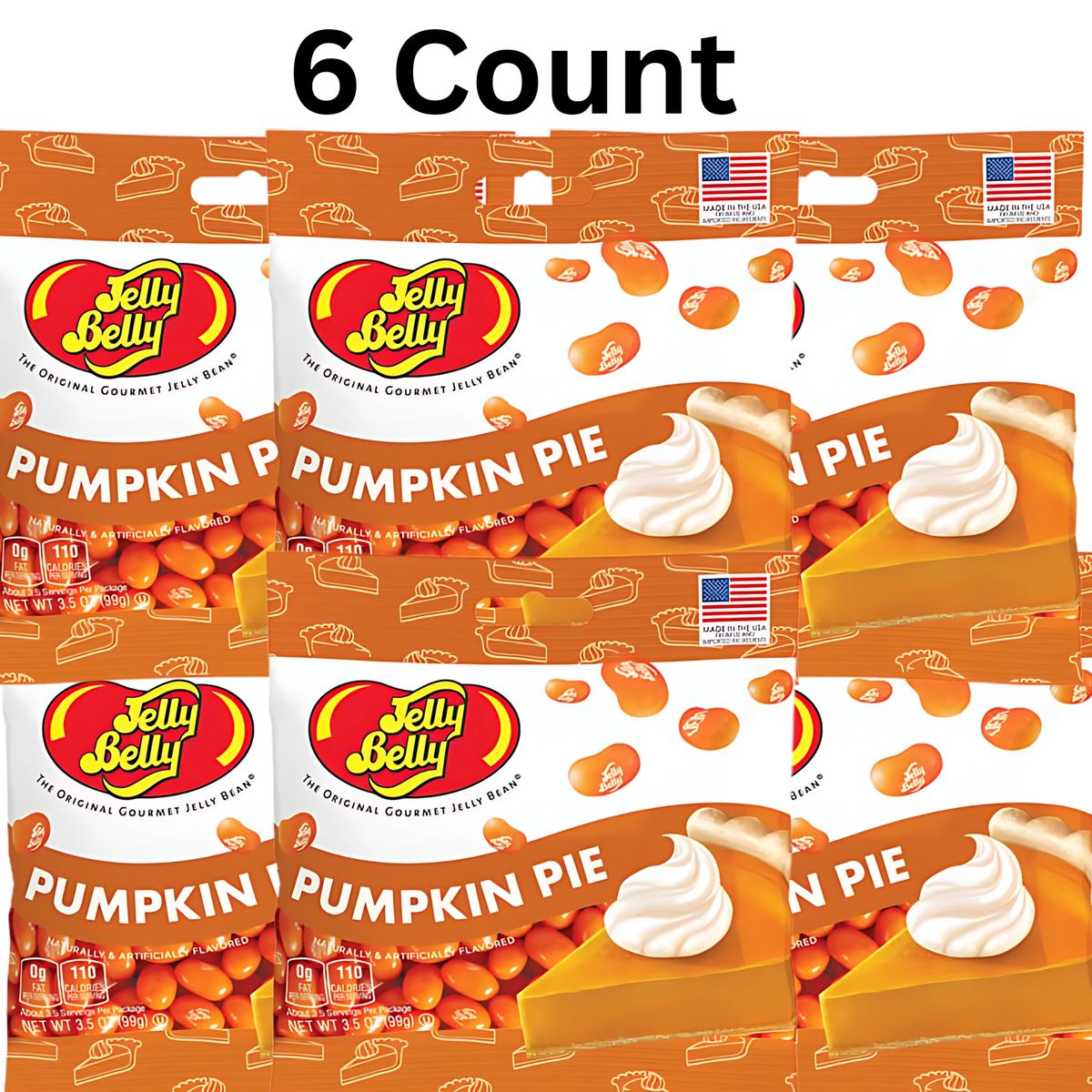 Jelly Belly Pumpkin Pie Jelly Belly Jelly Beans (1,3,or 6 Ct) - Picture 7 of 7