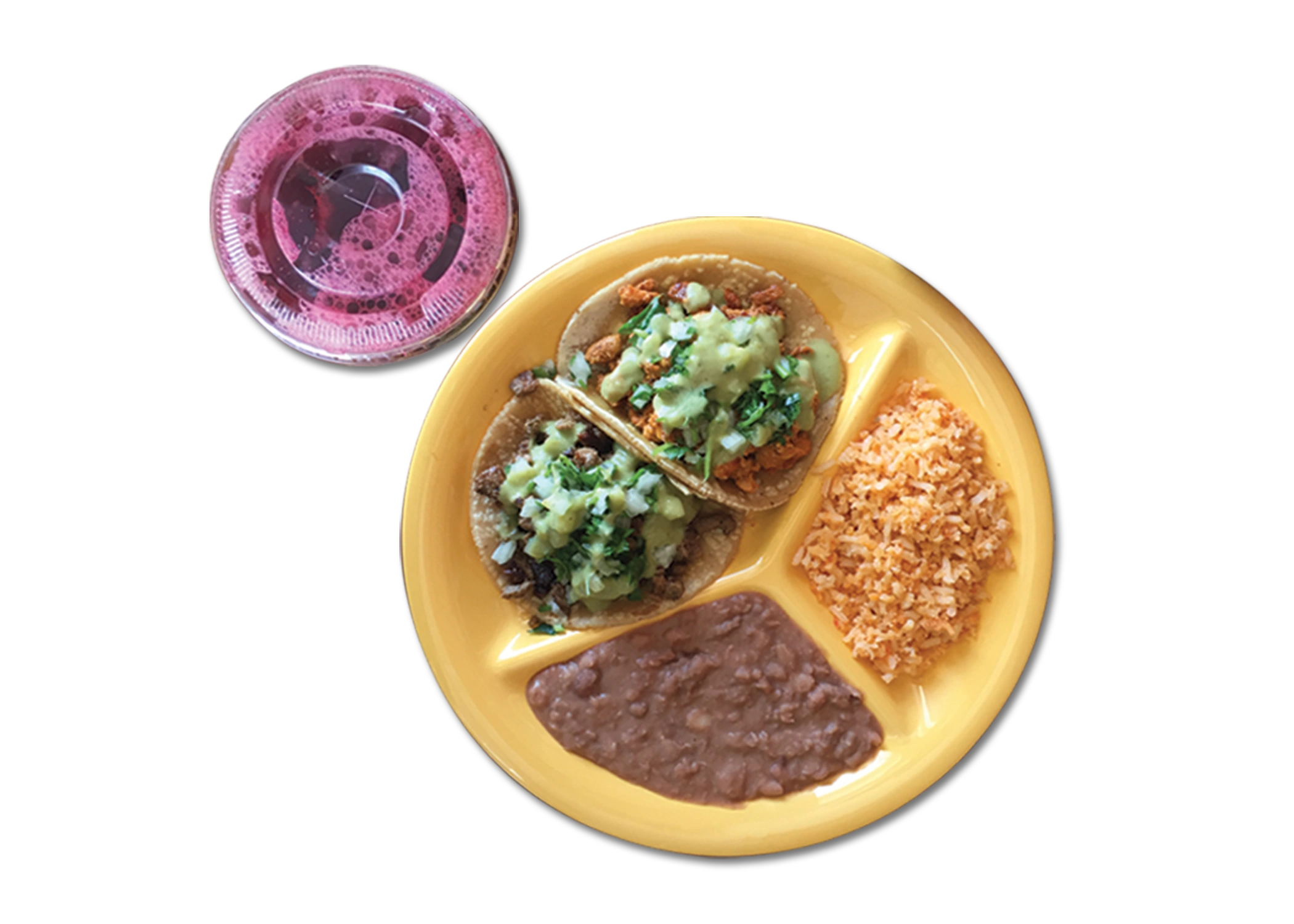 Two Tacos with Rice & Beans