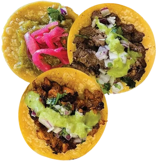 Asada, Al Pastor, Pollo, Carnitas, Chorizo