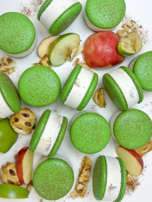 Apple Pie Macaron Ice Cream Sandwich