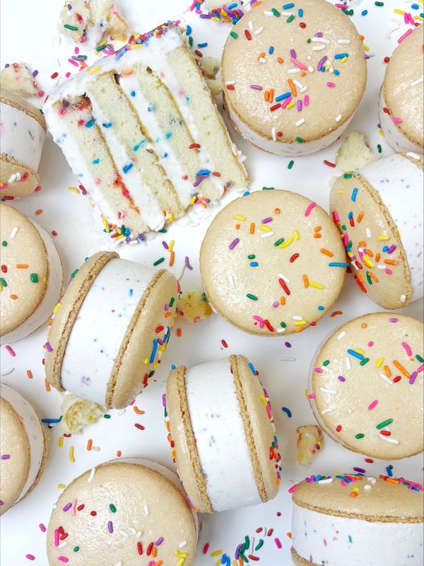 Birthday Cake Macaron Ice Cream Sandwich