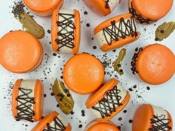 Peanut Butter Bar Macaron Ice Cream Sandwich