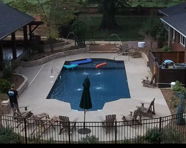 Custom Grecian Style Pool | Deck Jets | Tanning Ledge