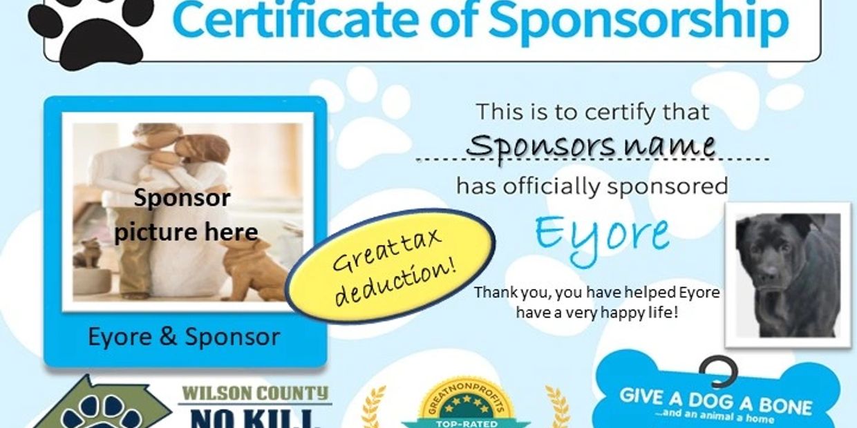 BECOME A SPONSOR | Wilson County No Kill Animal Shelter BECOME A SPONSOR | Wilson County No Kill Animal Shelter