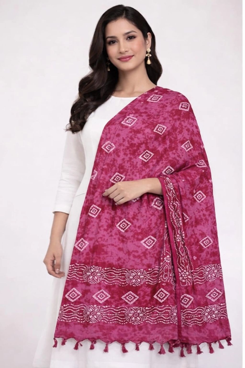 HANDBLOCK PRINT RAYON DUPATTA
