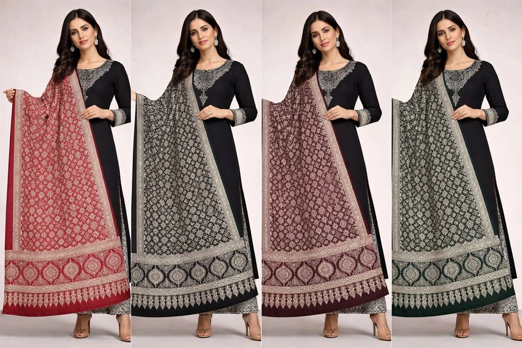 AJRAKH PRINT RAYON DUPATTAS 
