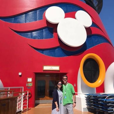 The Magical Traveler and Julie on one of Disney's cruise ships: Disney Fantasy, Wonder, Dream, Magic