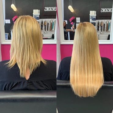 tape extensions blonde