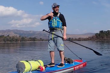 Carwyn paddleboarding Scotland